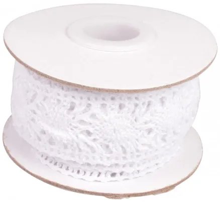 Infinity Hearts Blonde/Blondebånd Hvid 25mm 2,5m